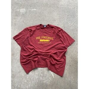 Vintage USC Trojans Shirt Mens 2XL Red NCAA Football‎ Team Trojan Dept Athletics